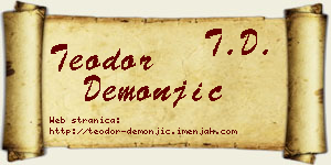 Teodor Demonjić vizit kartica